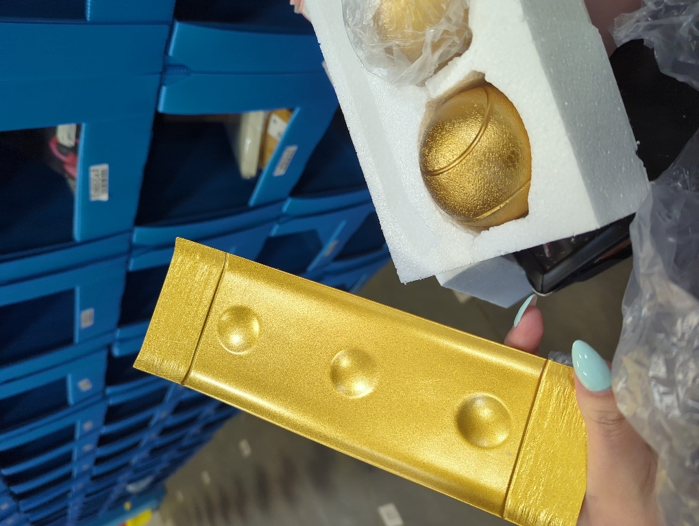 XMGZQ Small Decorative Tray and Orbs Balls Set,Gold Decorative Balls with Centerpiece Bowls for CoffeeTable,Living Room,TV Stand,Center Pieces Decoration for Table,Centro de Mesa de Comedor (Gold)