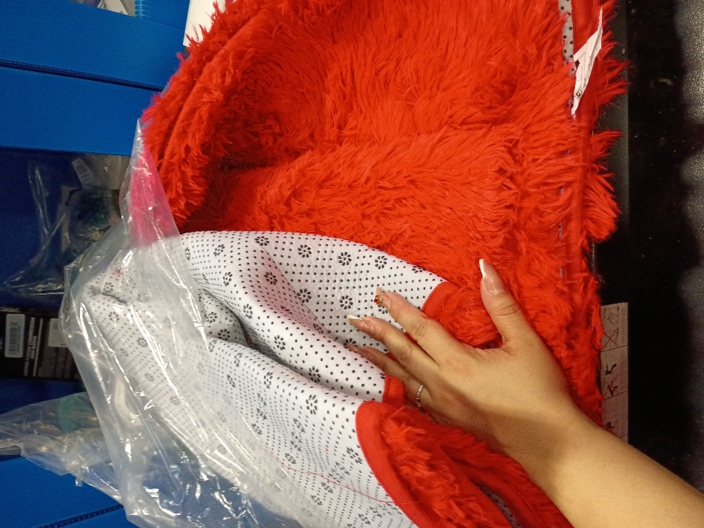 Amearea Premium Soft Fluffy Area Rug Modern Shag Carpet, 3x5 Feet, Fuzzy Shaggy Rugs for Bedroom Living Room Teen Apartment Decor, Comfortable Indoor Furry Dorm Carpets, Red