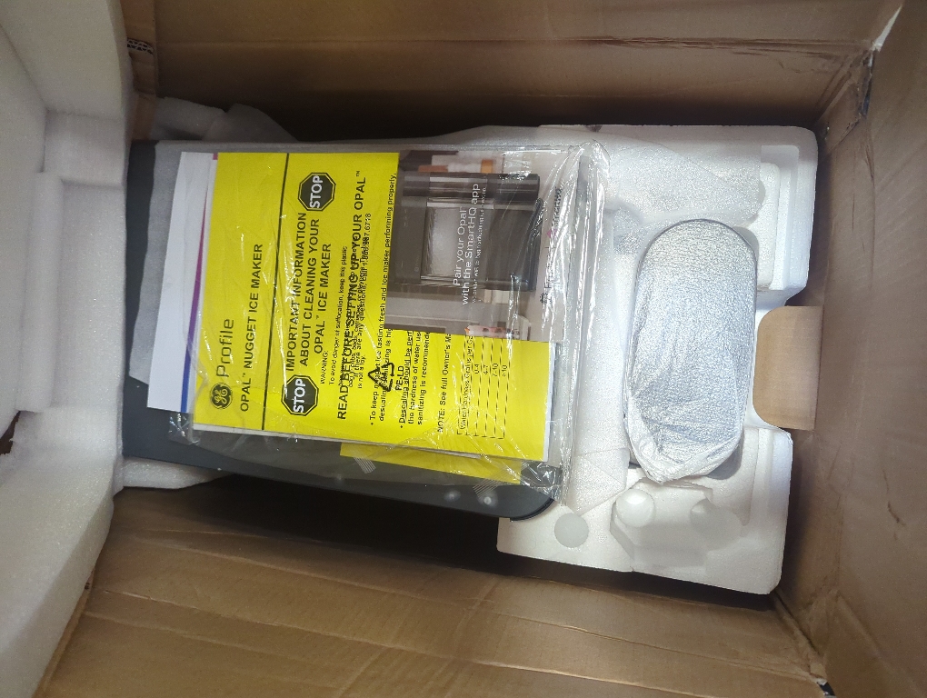 GE Appliances Opal 2.0 Ultra Nugget Ice Maker with Side Tank and Scale Inhibiting Filter Stainless Steel