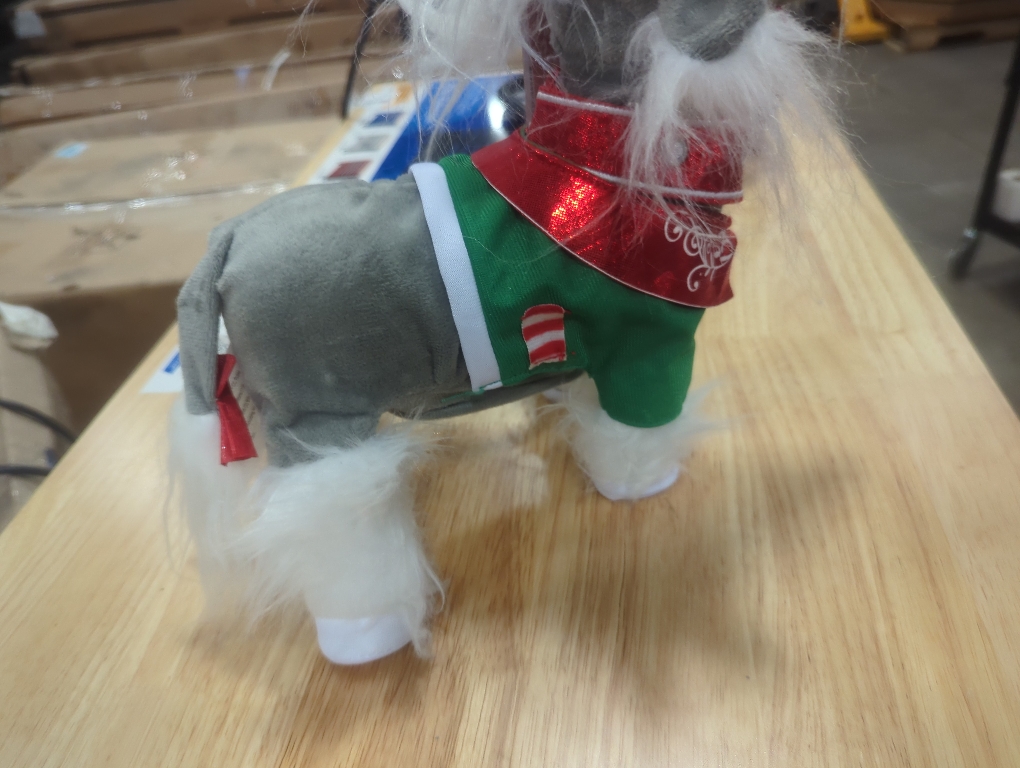 Gemmy Animated Dapper Chinese Crested Dog Rocking Around The Christmas Tree