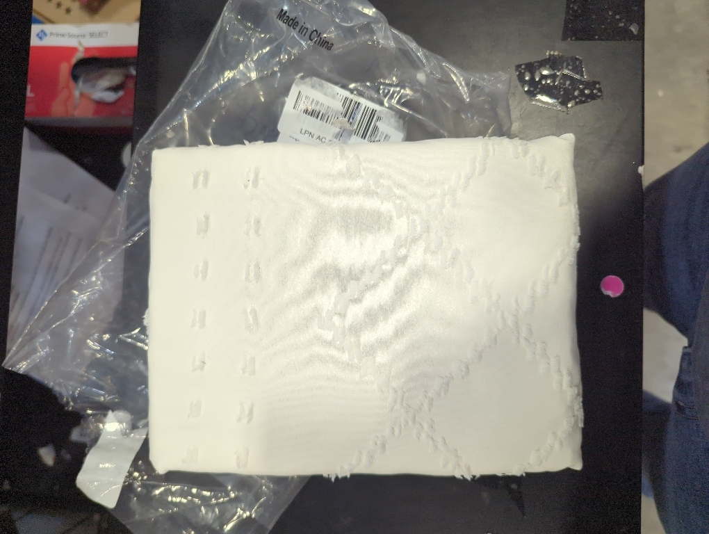 Cream Boho Woven Fabric Shower Curtain, 72 x 72 Tufted Chevron Textured Striped Modern Farmhouse Minimalist Cloth Curtain for Bathroom