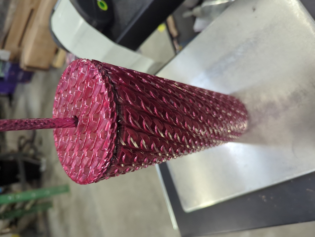 Starbucks Chain Link Burgundy Red 24 Ounce Venti Tumbler – Holiday Edition Reusable Cold Cup with Lid and Straw – Textured Acrylic Travel Mug for Iced Coffee, Tea, and Cold Beverages