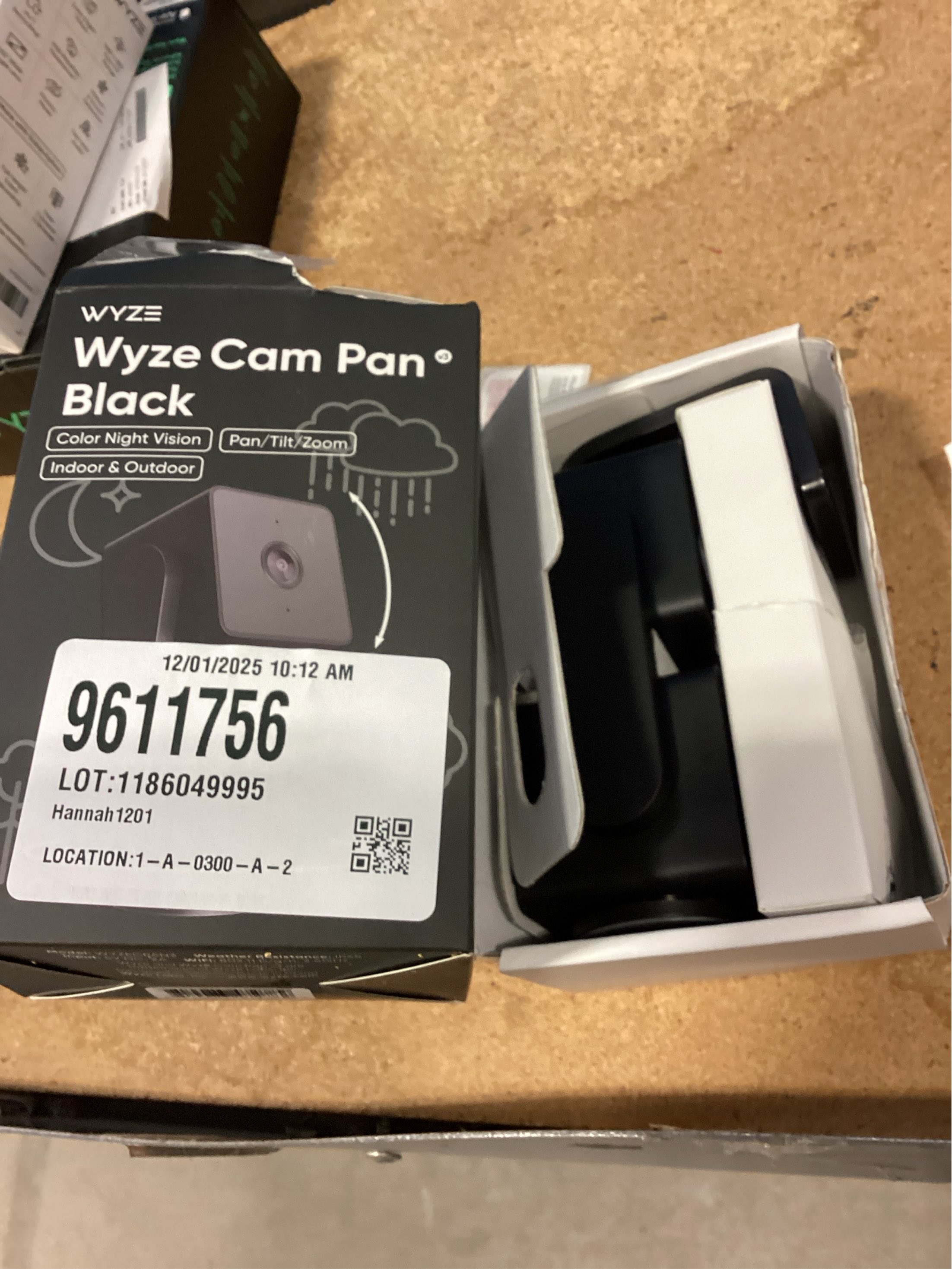 Pan V3 Wired Indoor/Outdoor 1080P HD Home Security Camera with Privacy Mode, Black