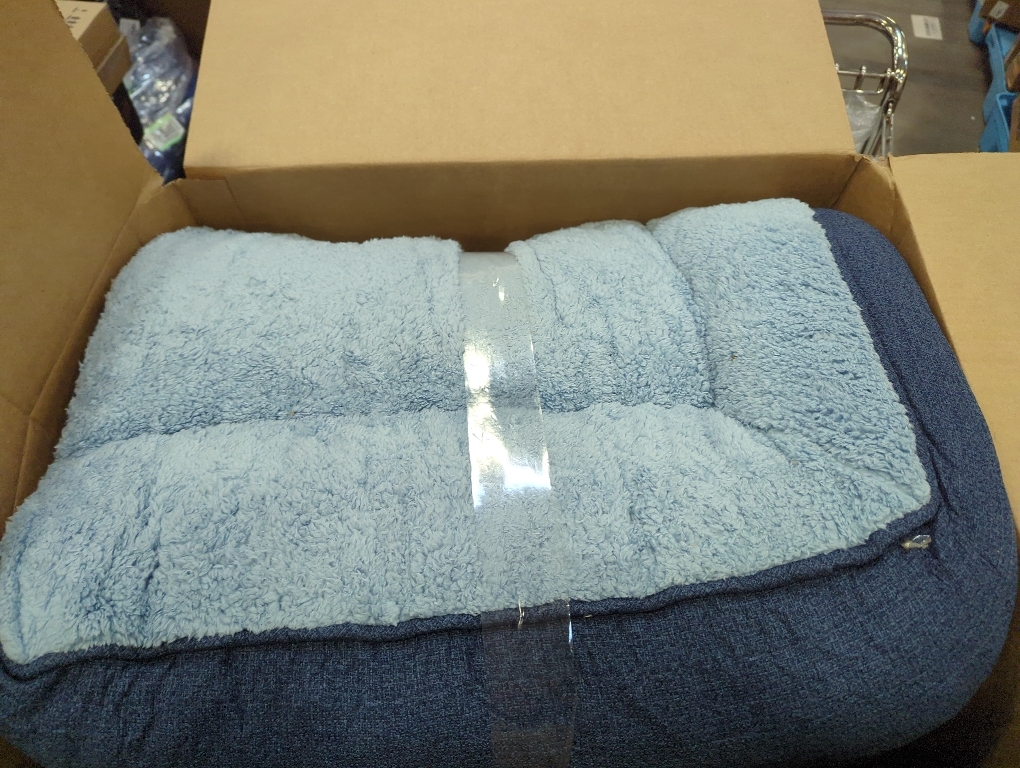 Bedsure XL Pro Orthopedic Dog Beds Large Sized Dog - Extra Thick Supportive Dogs Couch with Waterproof Washable Cover, Extra Large Comfort Pet Bed Sofa with Soft Sherpa and Nonskid Bottom, Blue, 45