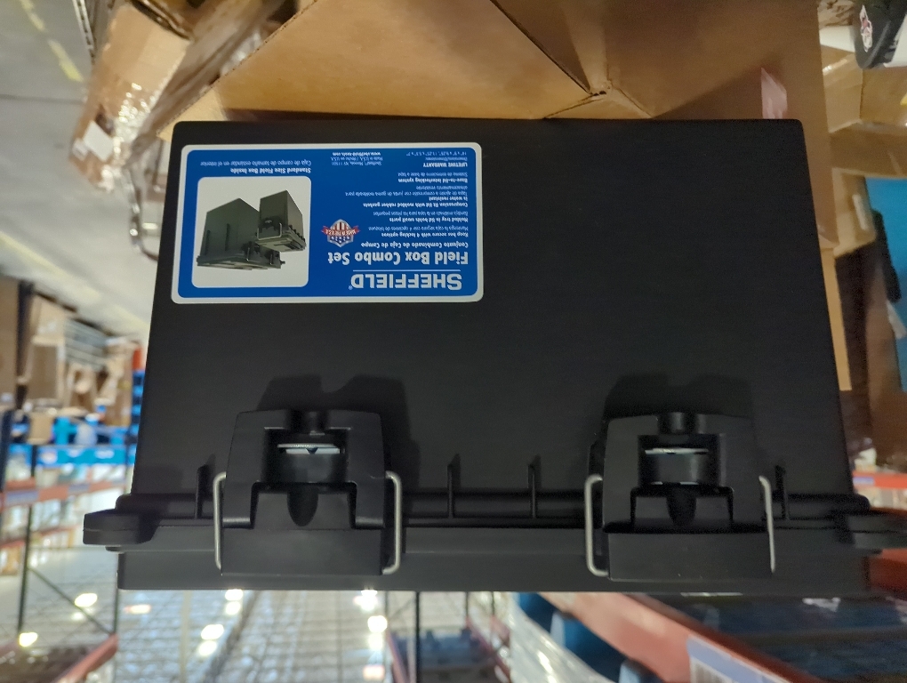 Sheffield 12629 Ammo Storage Box, Stackable .30 Cal Field Boxes, Water and Dust Resistant, Lockable Storage Box with Handle, Secures Hunting Gear, Supplies, and Bullets, Made in USA, Black, 1-Pack