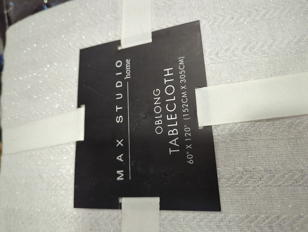 Max studio  Linen Tablecloth 60 x 120Inch - 100% Pure Linen Oyster Grey Table Cloth for Oblong Tables - , Machine Washable Cloth Tablecloth for Fall, Holiday