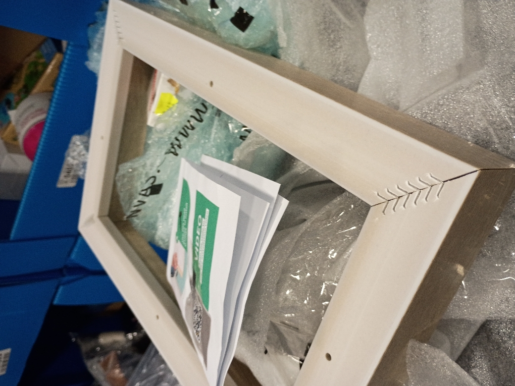 Canvas Floater Frame for 1”–1.25”Deep Gallery Wrapped Canvas, Wood-Look Floating Frame Wall Artwork for Oil Paintings, Gallery Bedroom, Living Room, Studio, Made in USA(White,8x12) beige