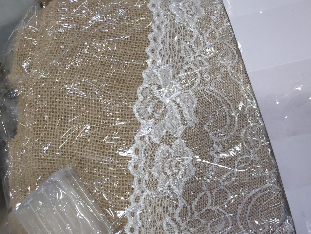 Xinnun 6 Pack Burlap Table Runner with LED String Lights, Modern Rustic Lace Natural Vintage Boho Jute Wedding Table Decor for Farmhouse Thanksgiving Christmas(Thanksgiving Harvest Style,12x70 Inches)