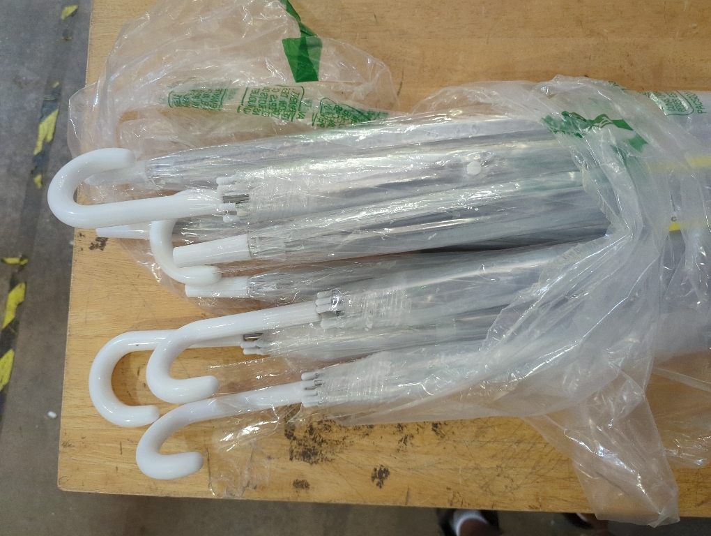10 Pcs Clear Umbrellas Wedding bulk, Transparent Umbrellas, Windproof Large Clear Umbrella for Outdoor Events, Wedding Supplies