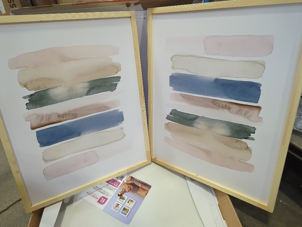 Faint Swatches I - Premium Framed Canvas 2 Piece Set