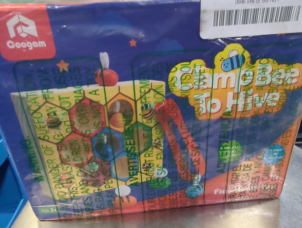 Coogam Toddler Fine Motor Skill Toy, Clamp Bee to Hive Matching Game, Montessori Wooden Color Sorting Puzzle, Early Learning Preschool Educational Gift Toy for 3 4 5 Years Old Kids