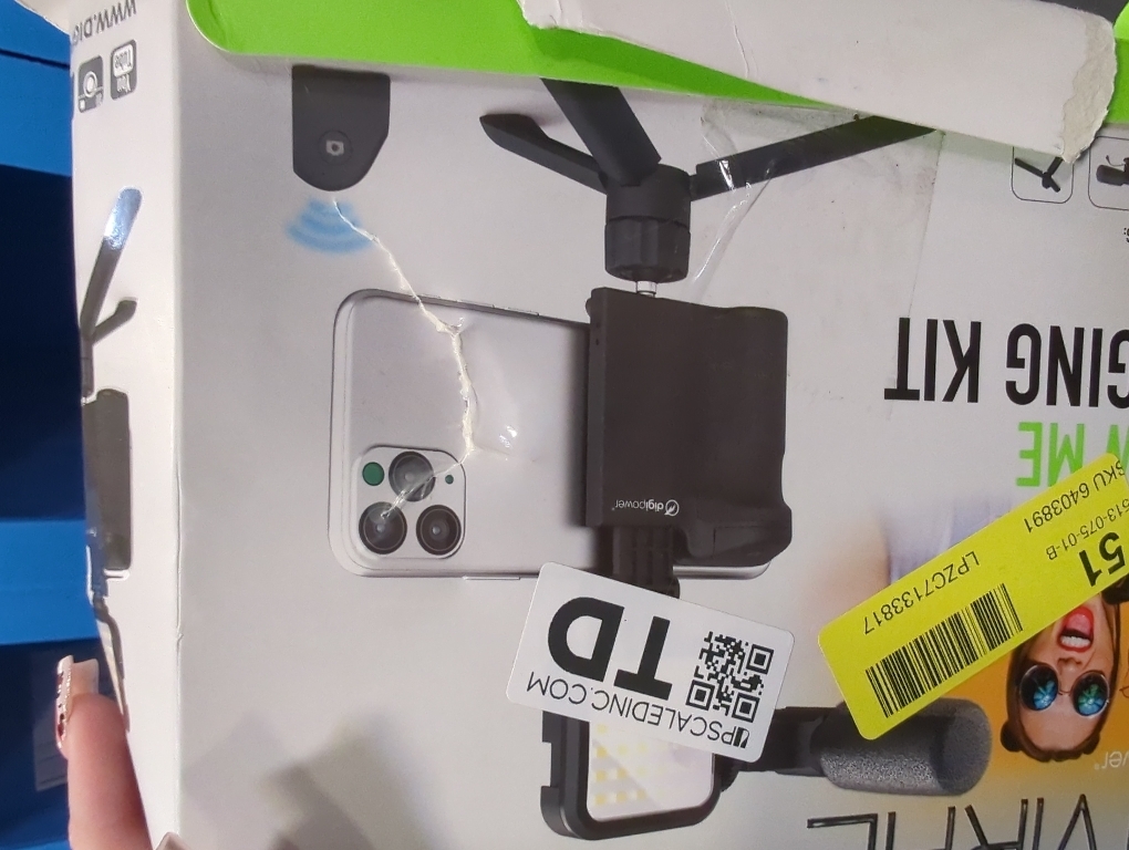 DigiPower Follow ME #GoViral Vlogging Kit for Cameras & Phones | with Microphone, 36 LED Light, Smartphone Grip, Wireless Shutter Remote, Tripod | Vlogging Equipment for YouTube, Instagram & Tiktok