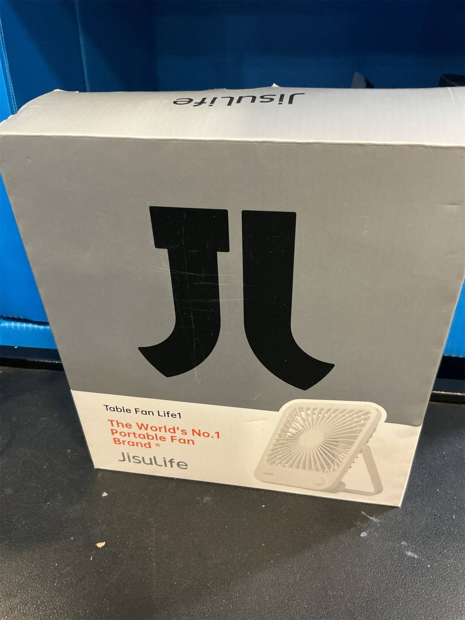 JISULIFE Desk Fan Battery Rechargeable, 4500mAh 180°Foldable Portable Personal Fan, 4 Speeds Adjustable Long Battery-life for Home Office Travel Outdoor Gifts for Women Men-White