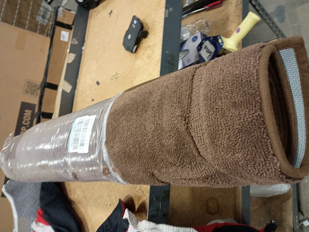 PURRUGS Dirt Trapping Door Mat 32 x 70, Non-Slip/Skid Machine Washable Entryway Rug, Dog Doormat, Super Absorbent Welcome Mat for Muddy Wet Shoes and Paws, Brown