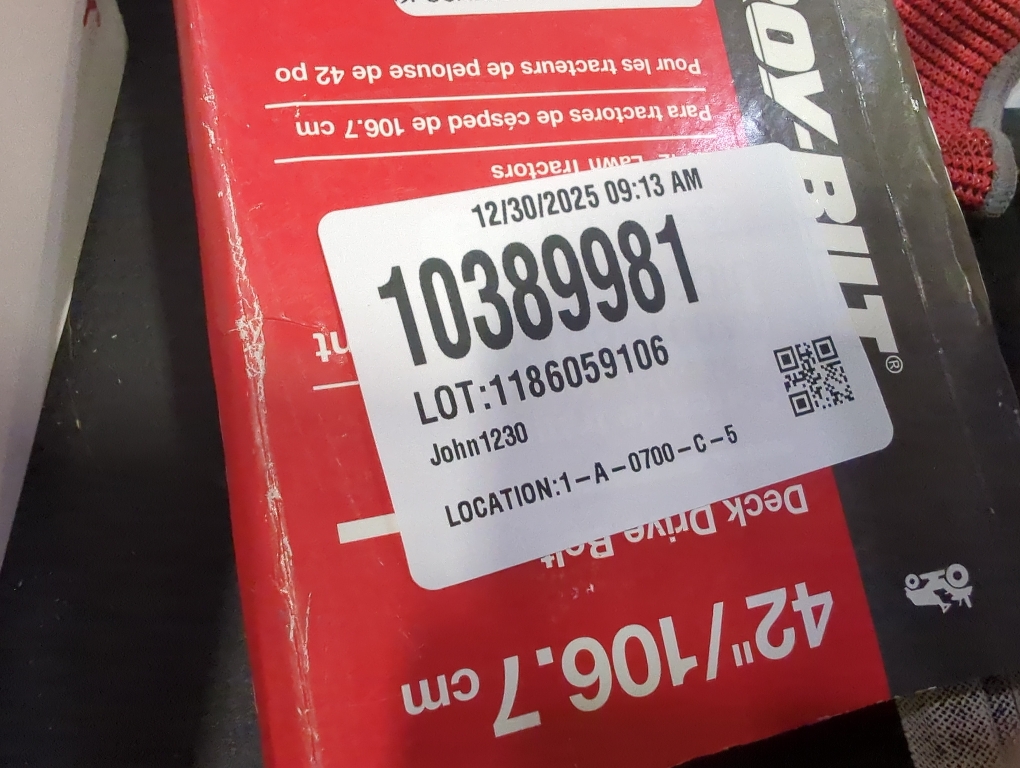 Original Equipment 42 in. Deck Drive Belt for Troy-Bilt Lawn Tractors, Replaces OE# 954-04060 , 754-04060