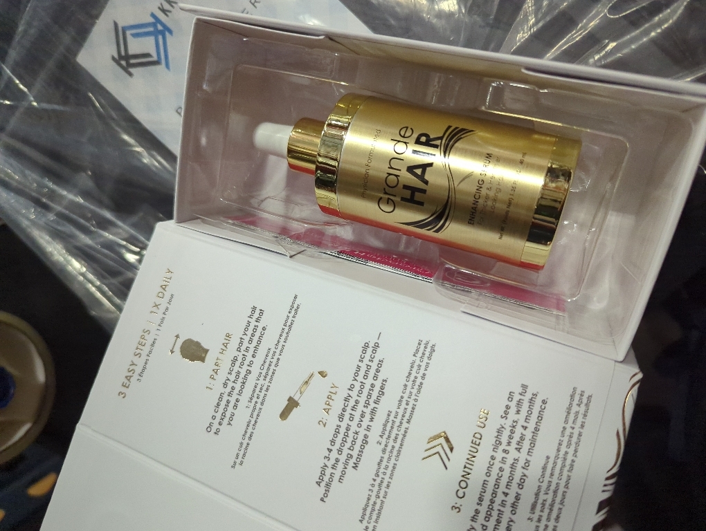 Grande Cosmetics GrandeHAIR Hair Enhancing Serum for Men and Women, Promotes Thickness in Thinning Hair, Safe for Color Treated Hair