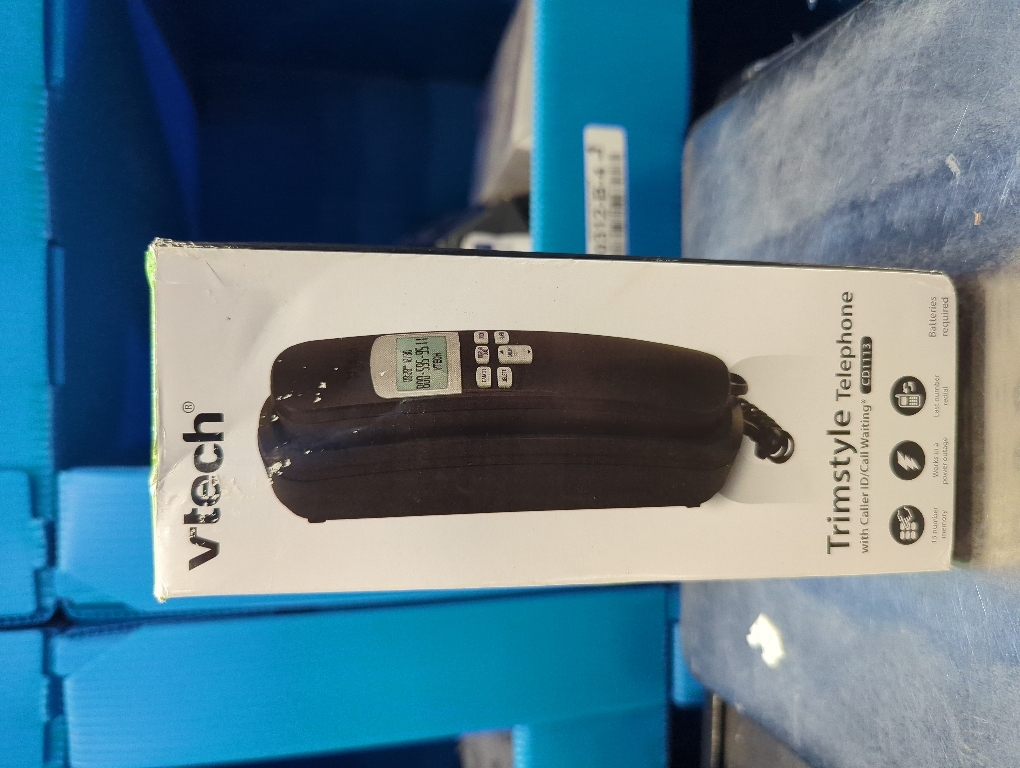VTech CD1113 Corded Phone for Home Office - Easy-to-Use Telephone with Caller ID/Call Waiting, 13 Speed Dial Keys, No AC Power Required, Flash, Volume Control, Hearing Aid Compatible,Wall-mount, Black