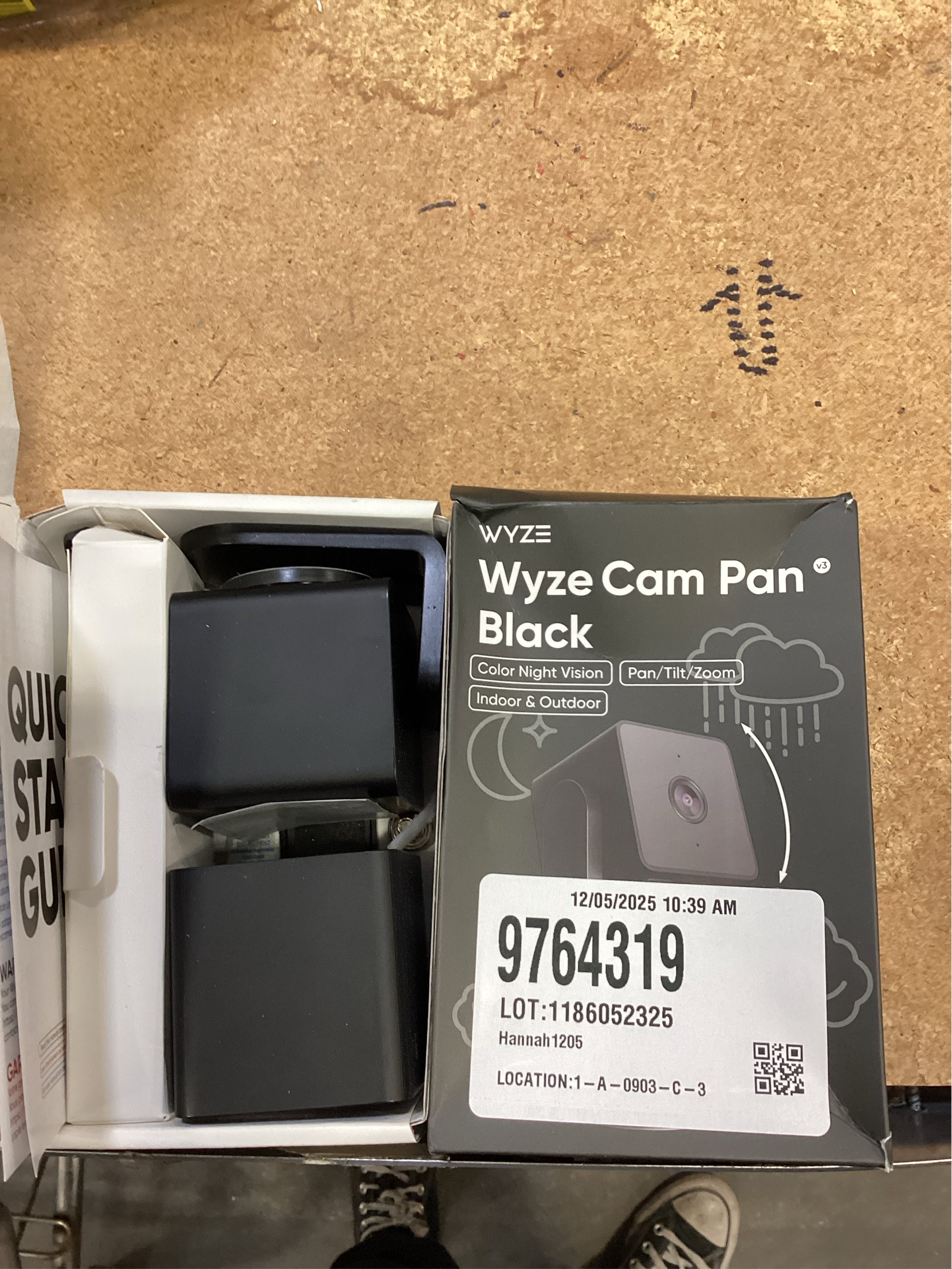 Pan V3 Wired Indoor/Outdoor 1080P HD Home Security Camera with Privacy Mode, Black