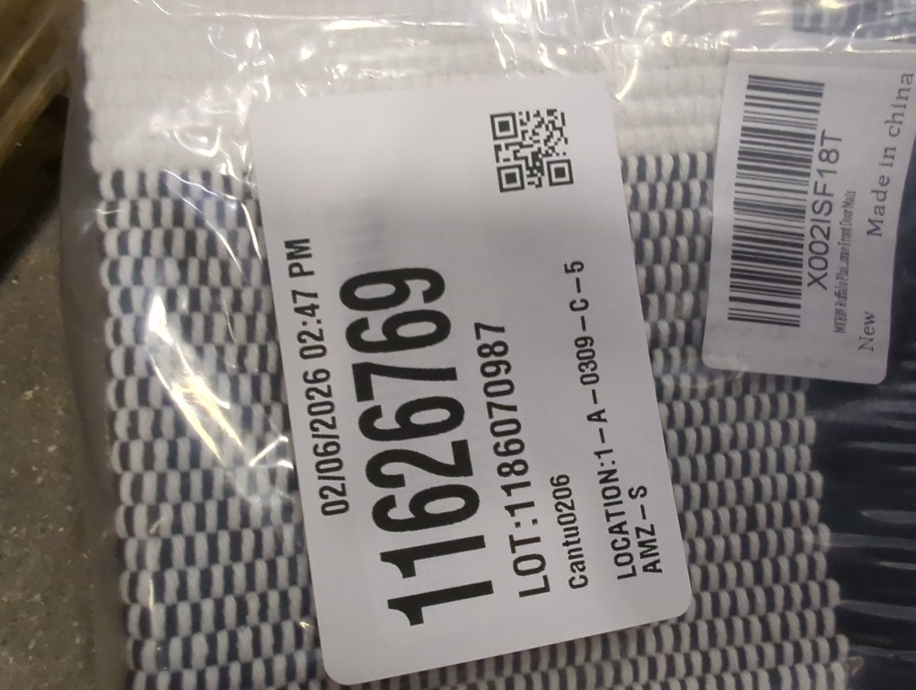 MUBIN Buffalo Plaid Rug 2X3 ft Outdoor Black and White Checked Rug Cotton Reversible Hand-Woven Indoor Washable Entryway Front Porch Decor Rugs for Layered Welcome Front Door Mats