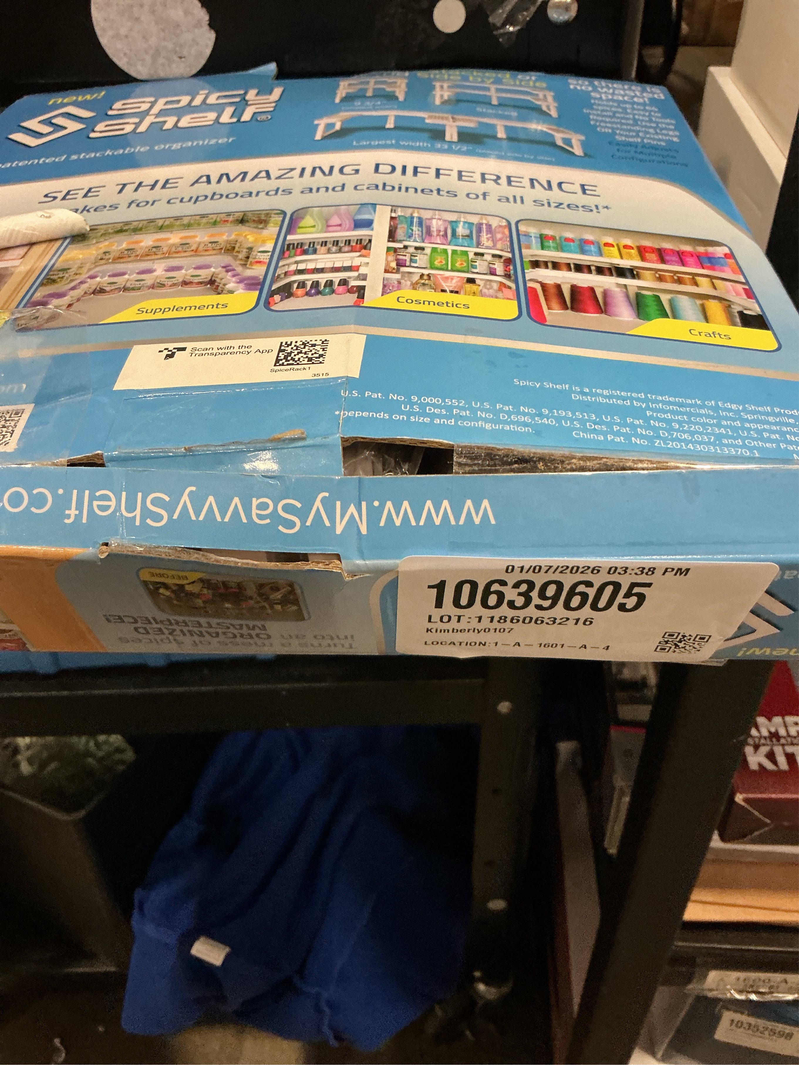 Spicy Shelf Patented Spice Rack and Stackable Organizer