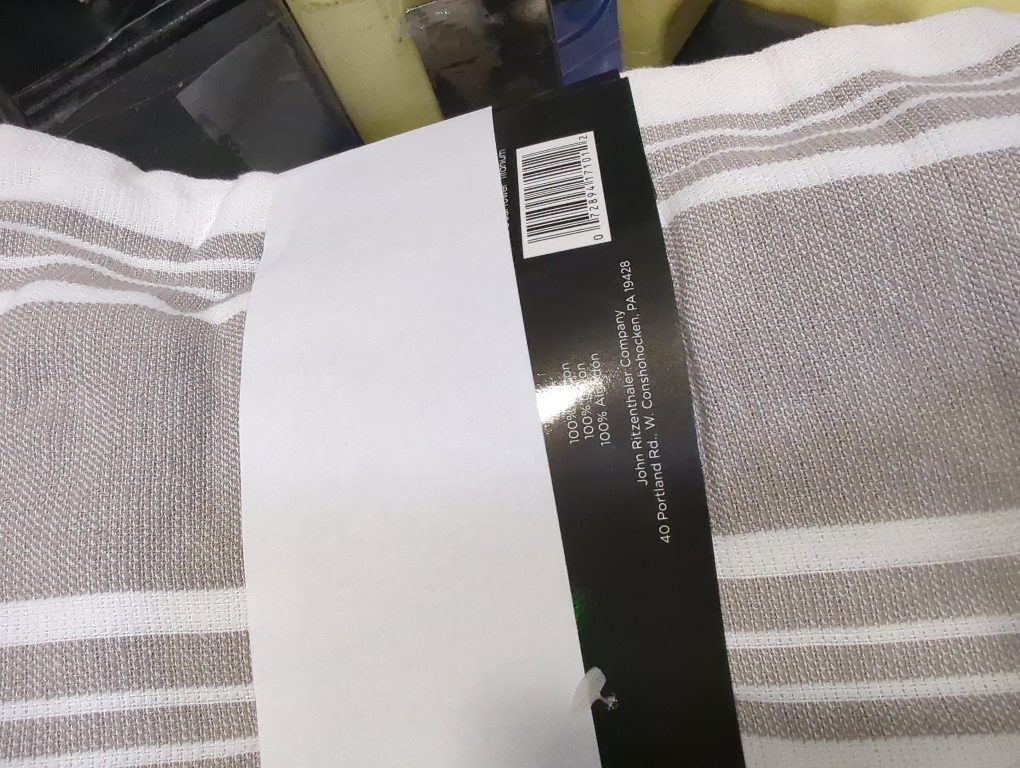 All-Clad Striped Dual Kitchen Towel in Titanium pack of 3