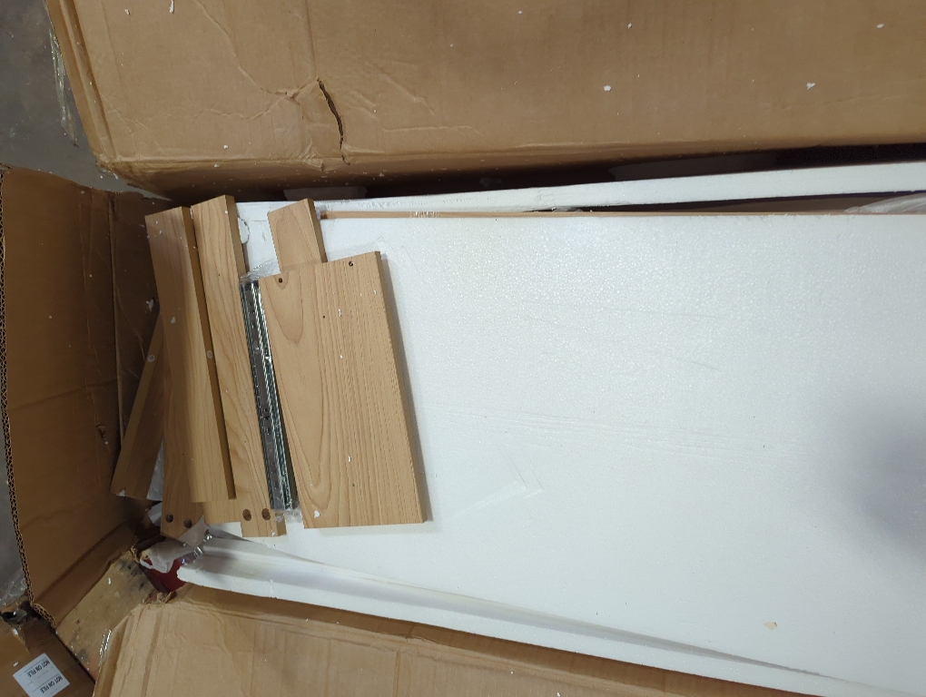 Light Brown Storage Cabinet with 2 Drawers