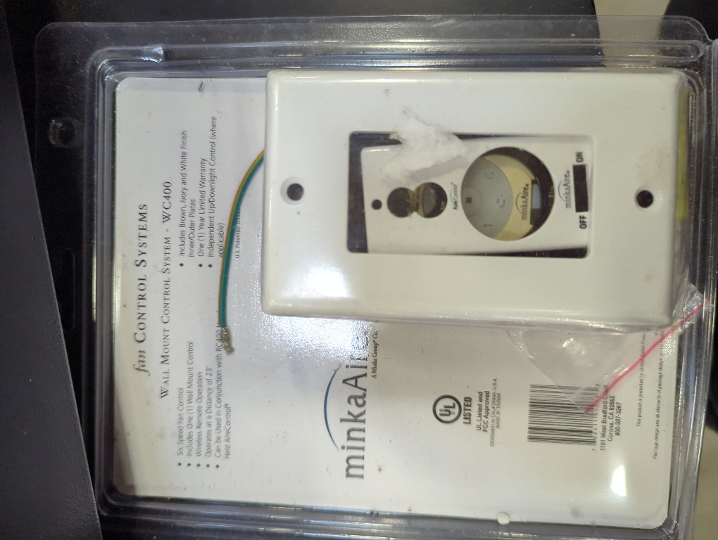 Minka Aire WC400 DC Wall Control or Remote w/Full Function, White