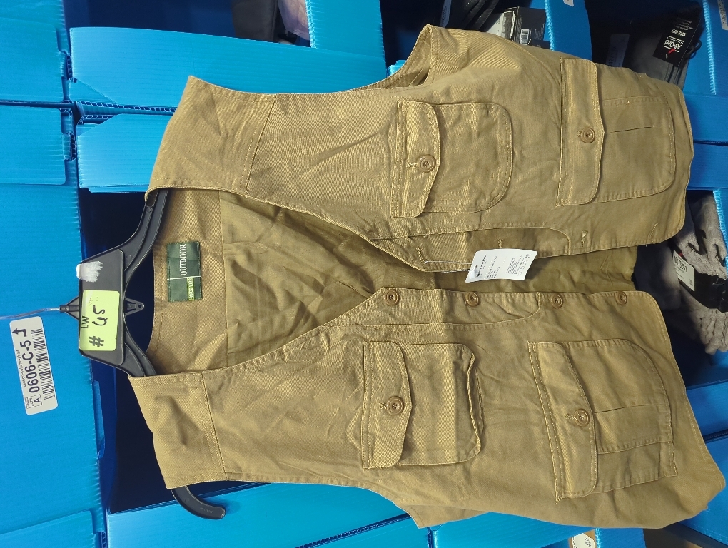 Size XL KTWOLEN Men's Outerwear Multi-Pocket Vests Casual Fishing Safari Vest Cotton Lightweight Outdoor Vest