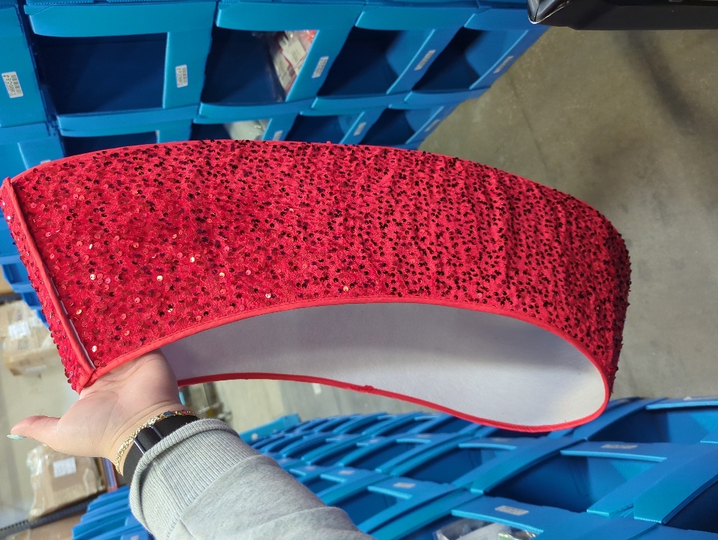 Beautiful Festival Tree Base Cover in Sequined Front for Christmas Decoration