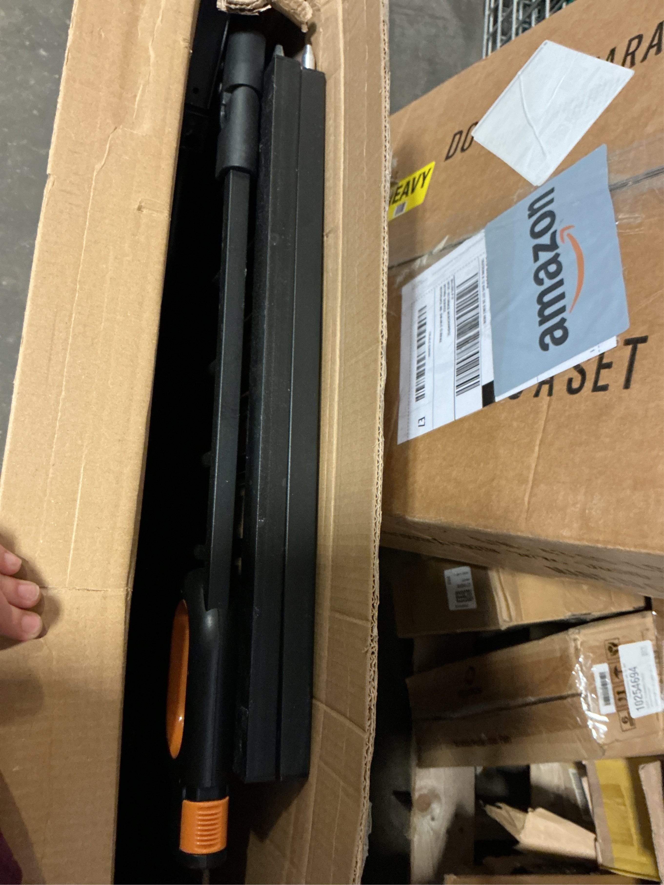 Owlie Baby Gate with Door 66-75 Inch, Extra Wide Stair Gates for Kids Adjustable Wide Dog Pet Gate Stairway Large Baby Gates Pressure Mount for Pets for House Stairway Doorway Black (30.5'' Tall)