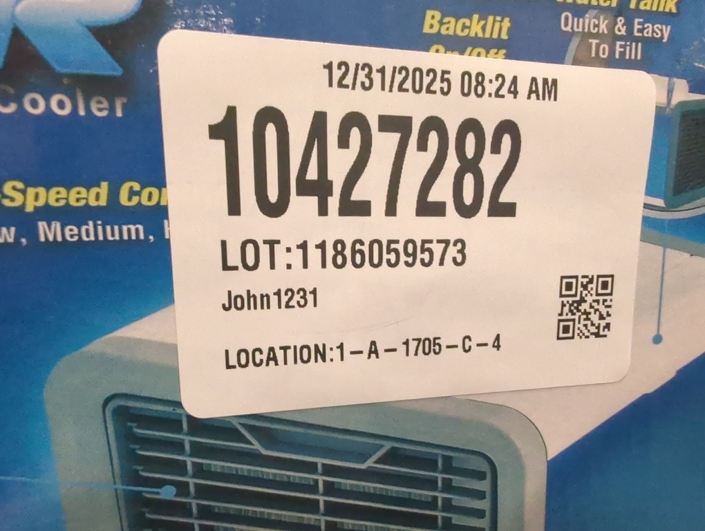 Arctic Air Evaporative Air Cooler by Ontel - Powerful, Quiet, Lightweight and Portable Space Cooler with Hydro-Chill Technology For Bedroom, Office, Living Room & More,Blue
