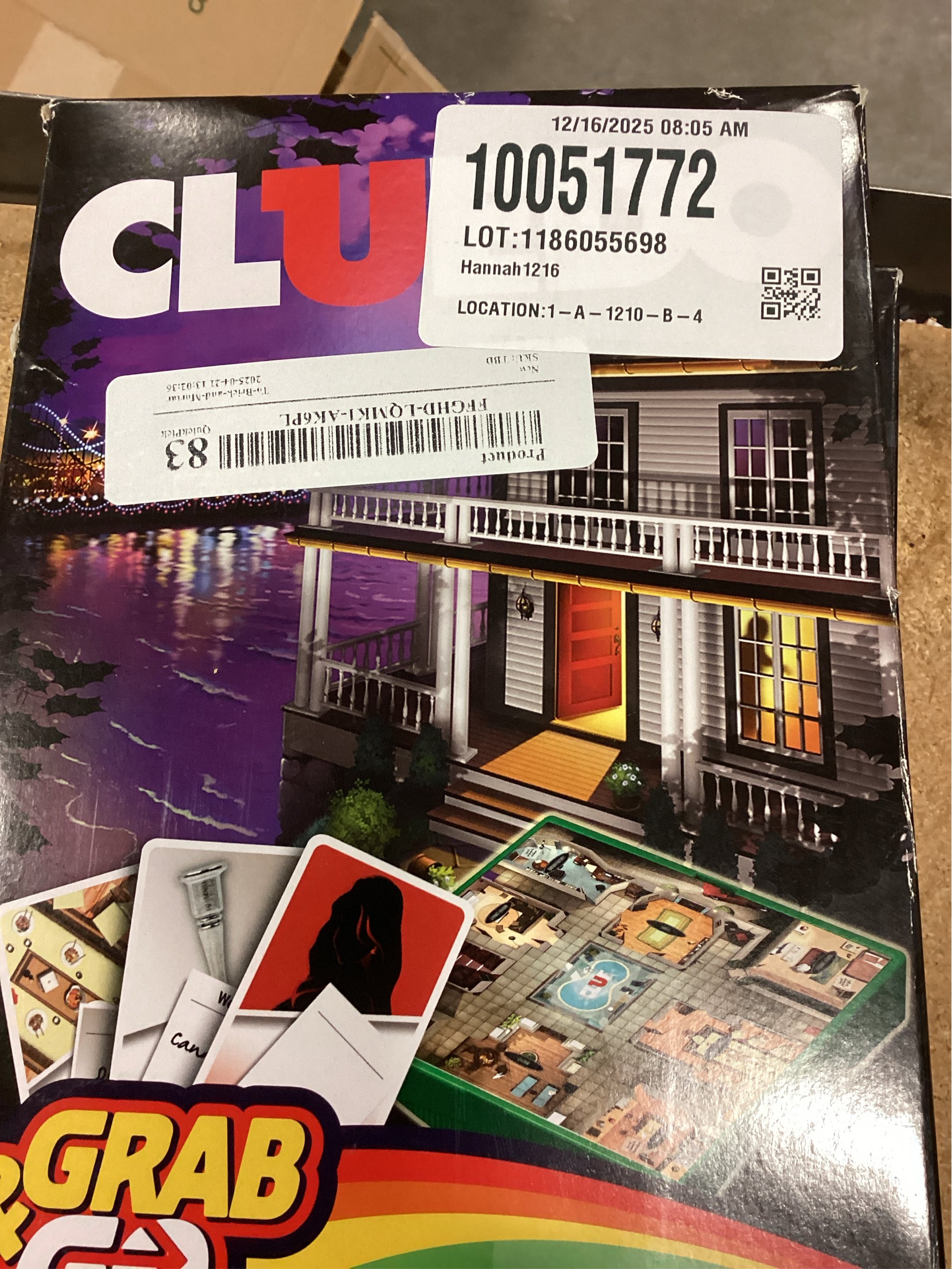 Hasbro Gaming Cluedo Grab & Go Game,60 x 80 cm