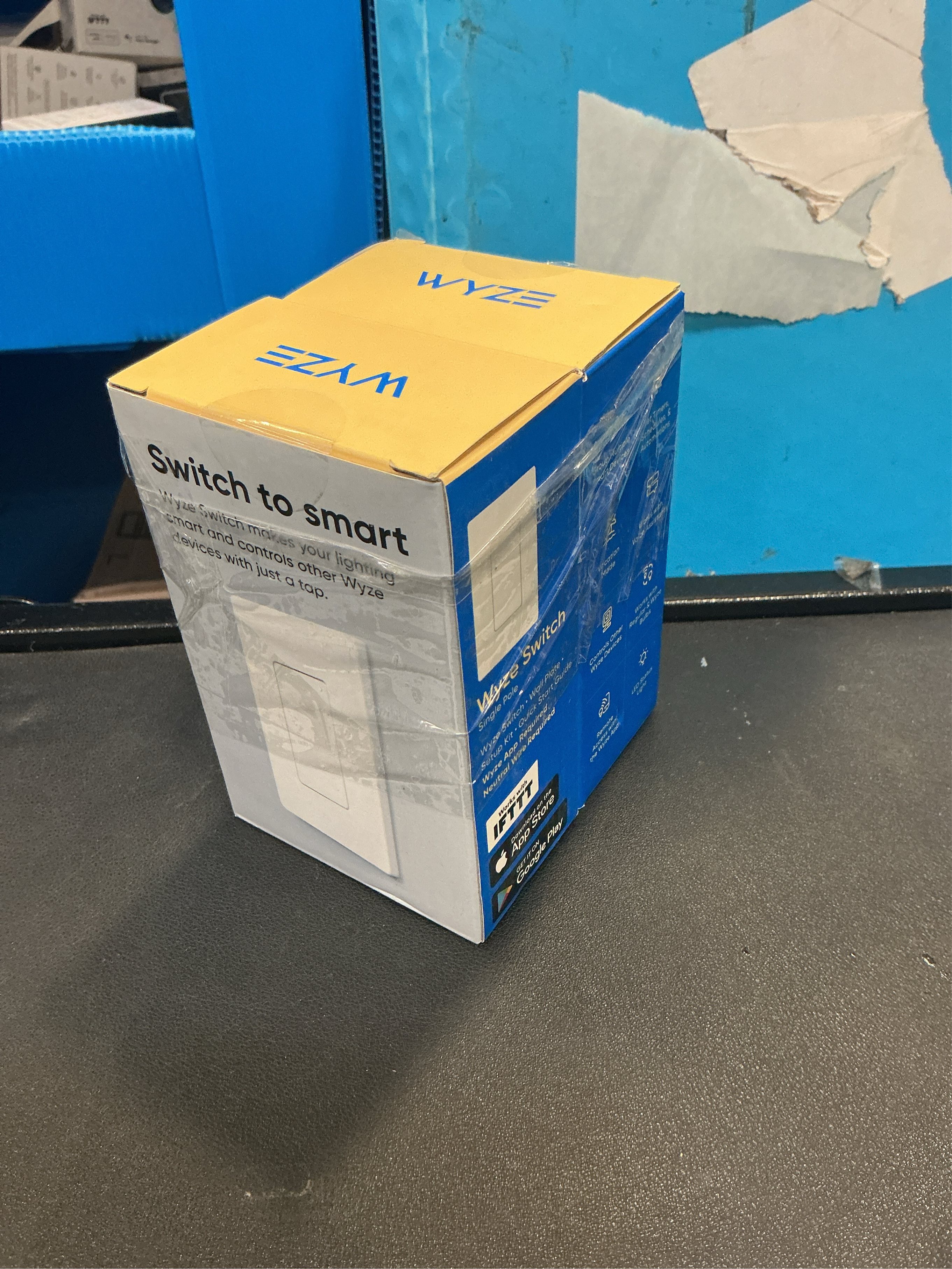 2  Packs Wyze Switch, 2.4 GHz WiFi Smart Light Switch, Single-Pole, Needs Neutral Wire, Compatible with Alexa, Google Assistant, and IFTTT, No Hub Required, White