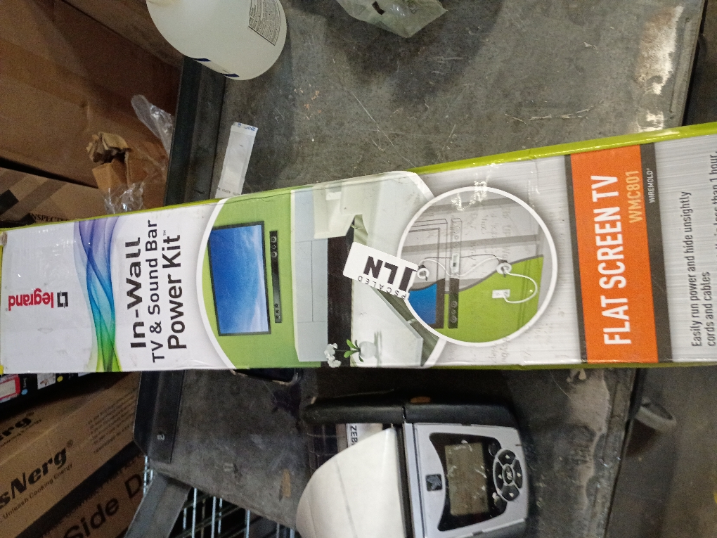 Legrand Wiremold WMC801 In Wall TV Power and Soundbar Grommet Kit, Cable Management Kit, Mounting Brackets and Hole Saw Included, White (1 Pair)