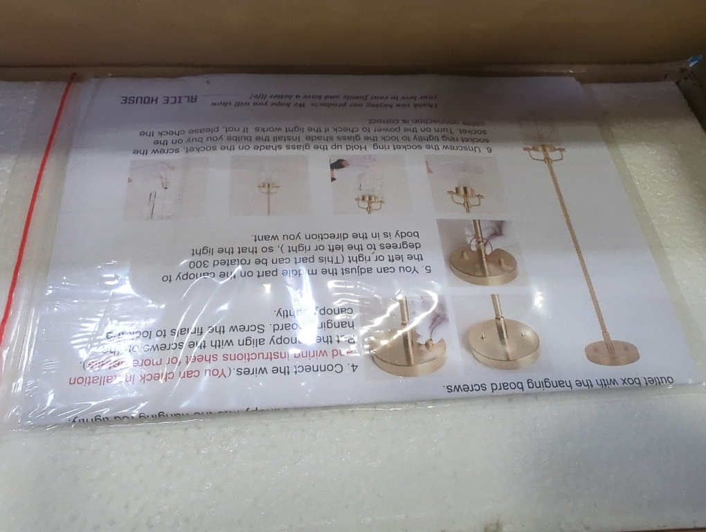 Color brass ALICE HOUSE Mini Modern Pendant Lighting Over Kitchen Island, Brushed Brass Hanging Lamp, Contemporary Farmhouse Glass Pendant Light for Dining Room, Bathroom, ETL Listed, AL2218-P1