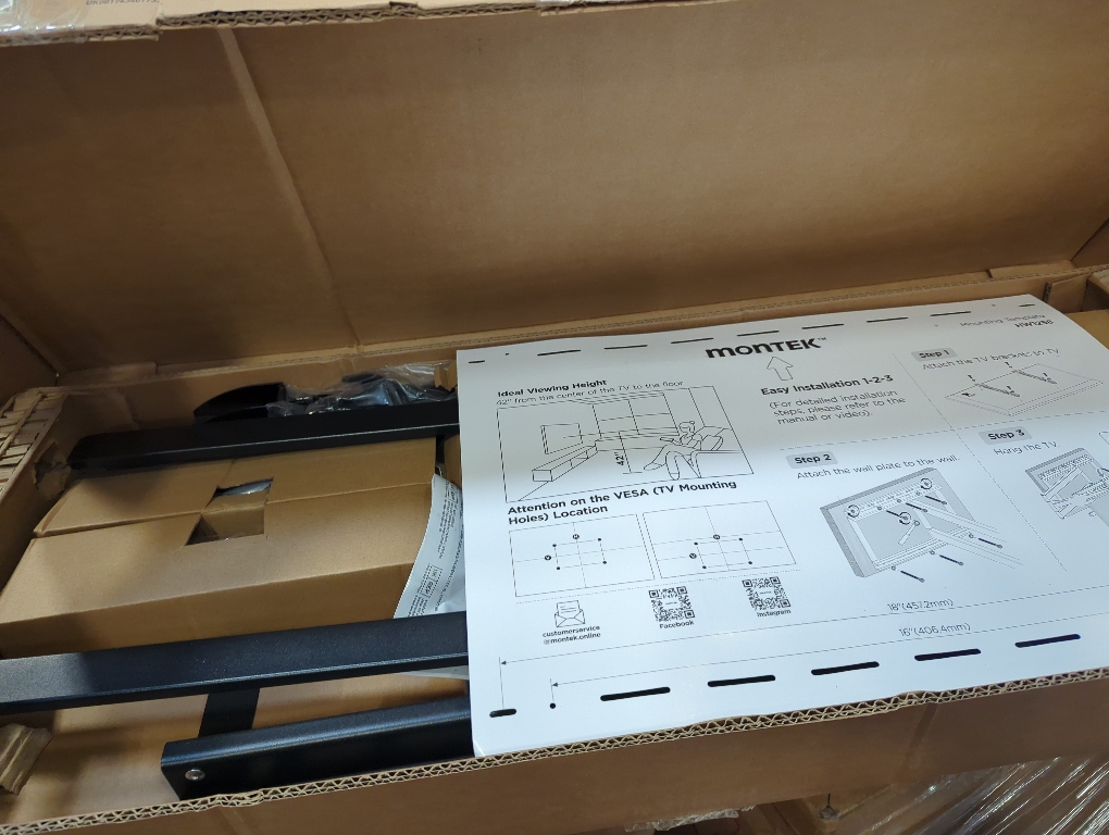 monTEK Long Arm TV Wall Mount for Most 43-80 Inch TVs, 42 Inch Long Extension TV Mount Swivel and Tilt, Full Motion Wall Mount Tv Bracket Fit Max VESA 600 x 400mm, Up to 110 lbs, 16”,18” Studs