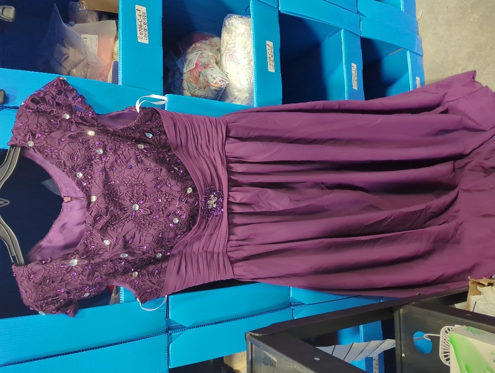 Size XL Faironline Long Lace Chiffon Mother of Bride Dresses Formal Evening Party Gowns