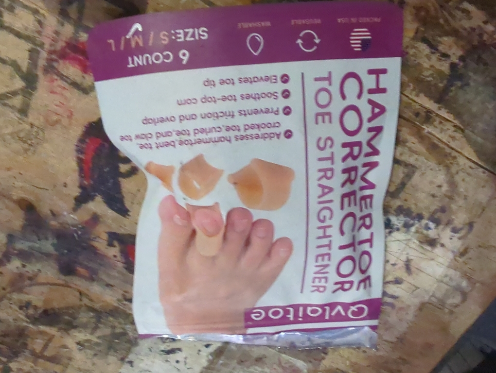 Hammer Toe Straightener, Hammer Toe Corrector for Women, 6 Pack Toe Straighteners for Curled, Crooked Toes, Medium Size, Beige