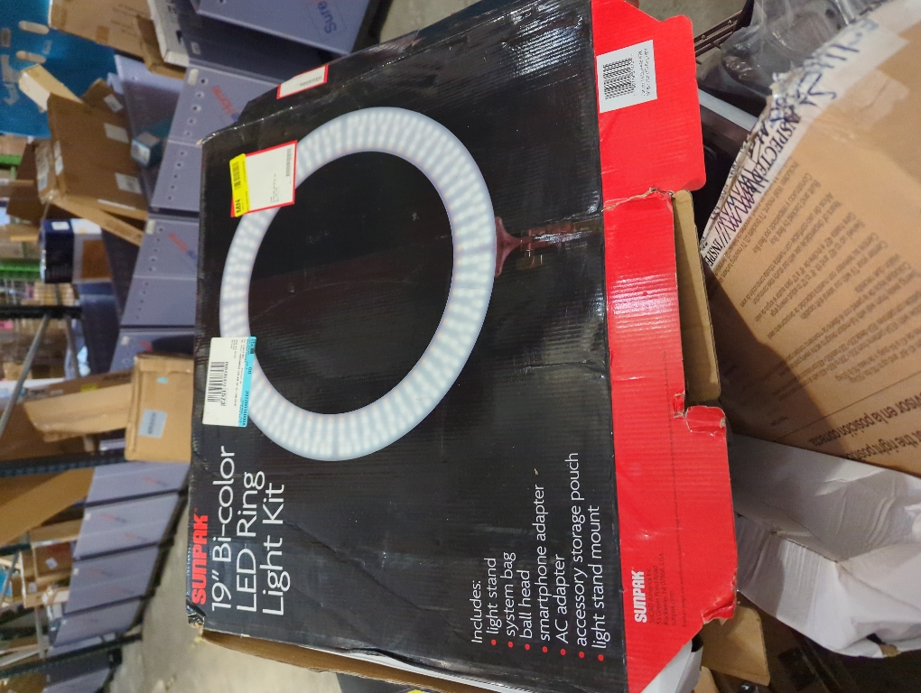 Sunpak - LED 448 19 Bi-Color Ring Light Kit - Black