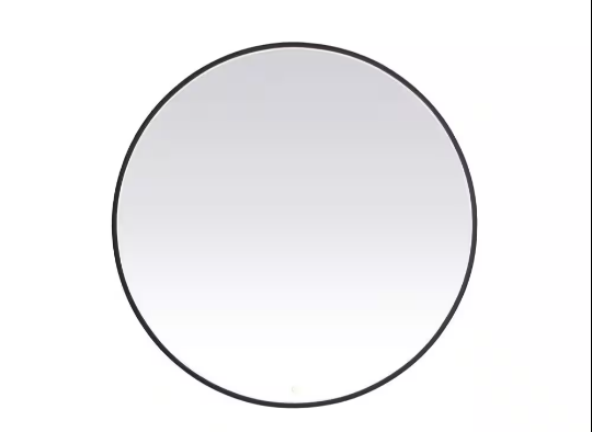 Round Bathroom Mirror 24 x 24 Black