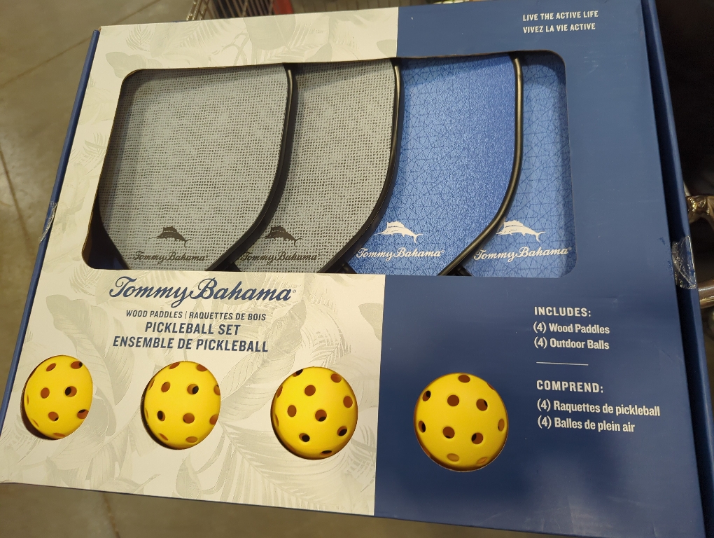 Tommy Bahama Wood Paddles Pickleball Set