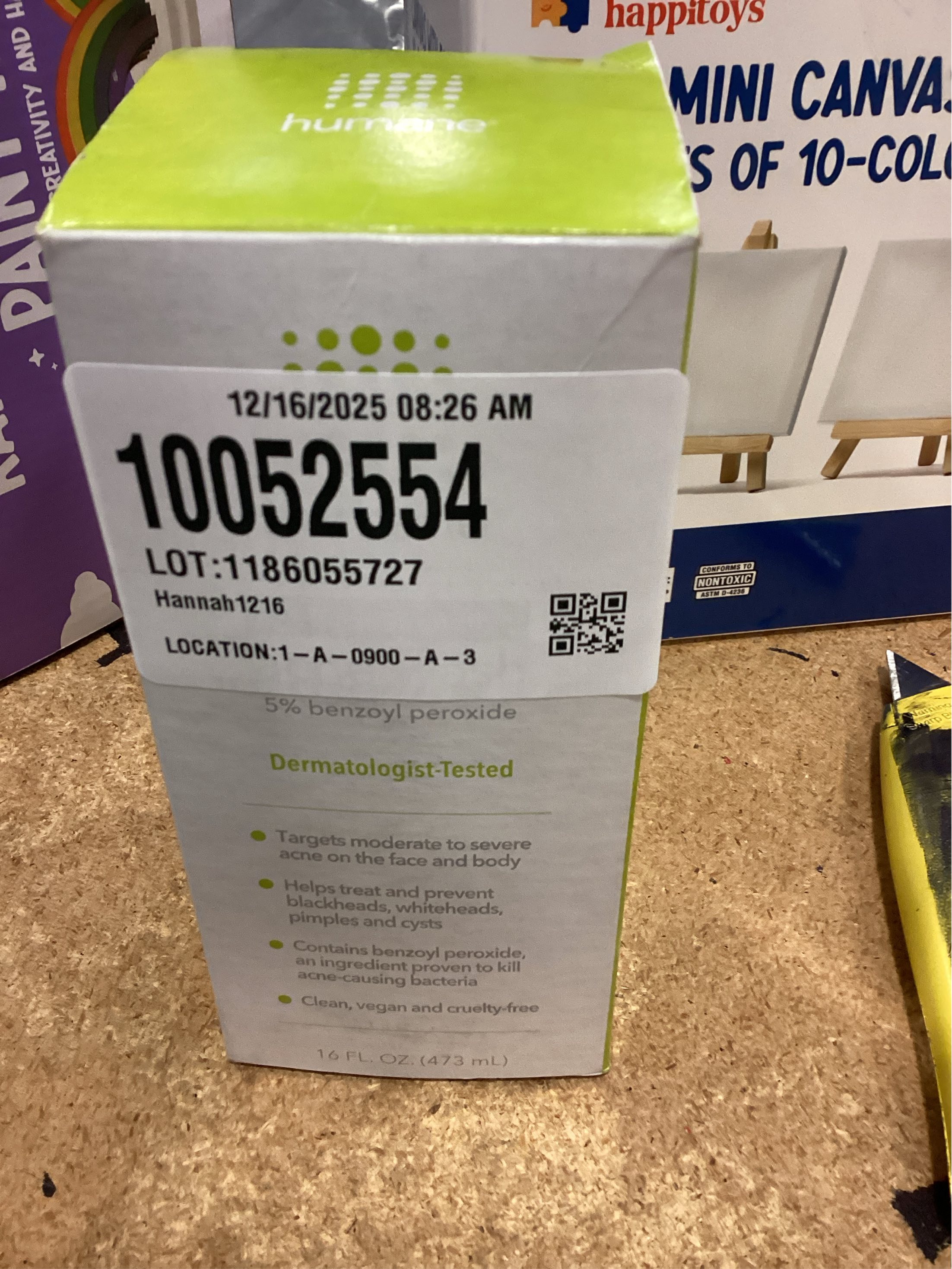 Humane Benzoyl Peroxide Acne Body Wash - 5% Regular-Strength Acne Treatment for Face, Skin, Back and Body - 16 Fl Oz - Dermatologist-Tested Non-Foamin