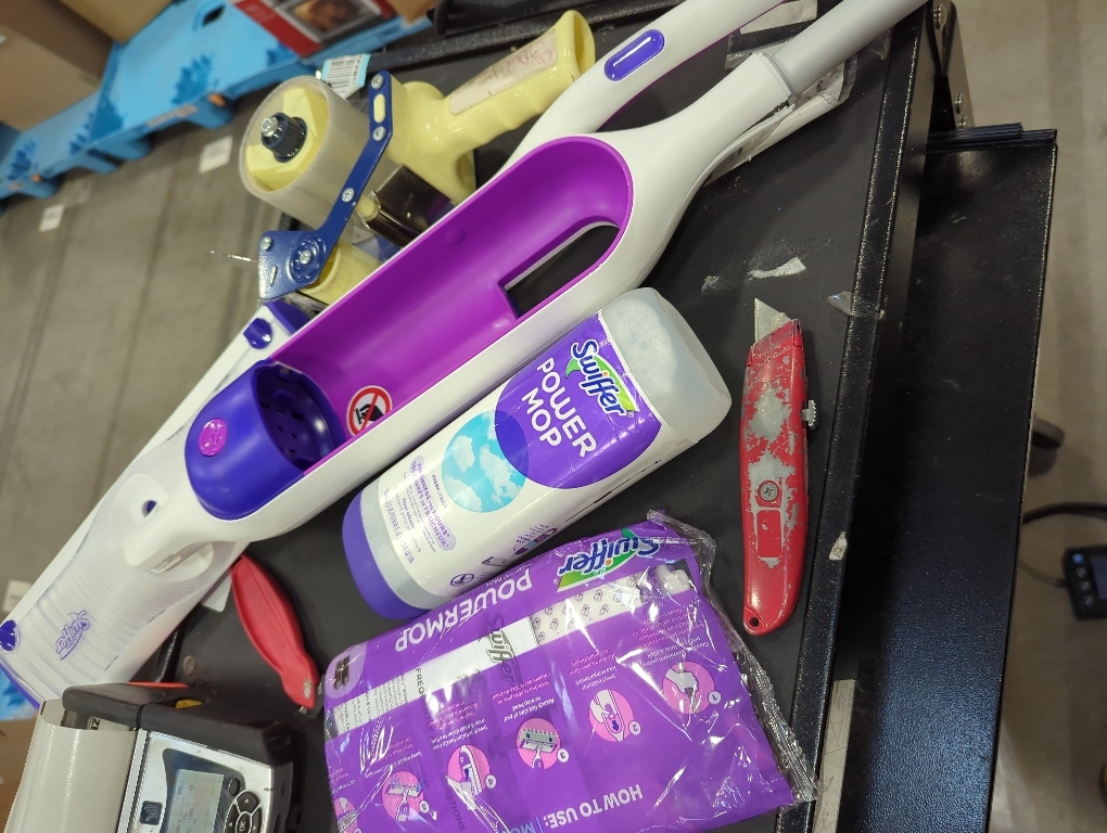 Swiffer PowerMop Multi-Surface Mop Kit for Floor Cleaning, Includes PowerMop, 2 Mopping Pad Refills, 1 Cleaning Solution with Fresh Scent and 2 Batteries