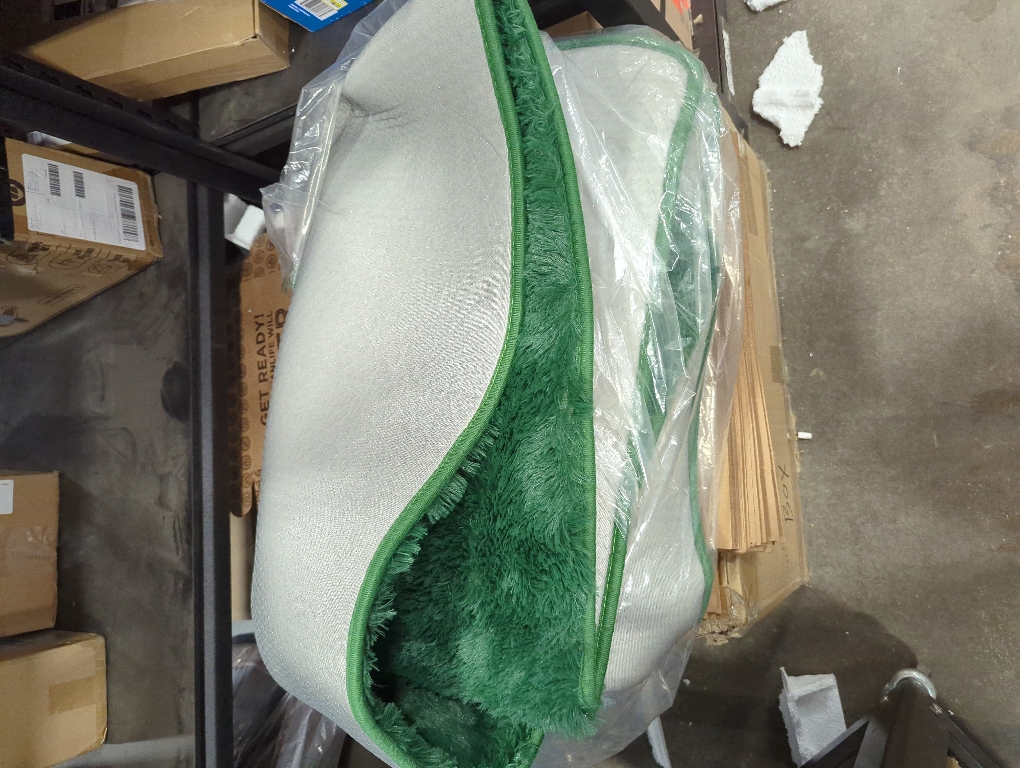 OLANLY Area Rugs for Living Room Bedroom, Machine Washable 4x5.9 ft Soft Fluffy Shaggy Bedside Rug, Indoor Floor Carpet for Kids Girls and Boys, Dorms, Nursery Rooms, Home Decor Aesthetic, Dark Green