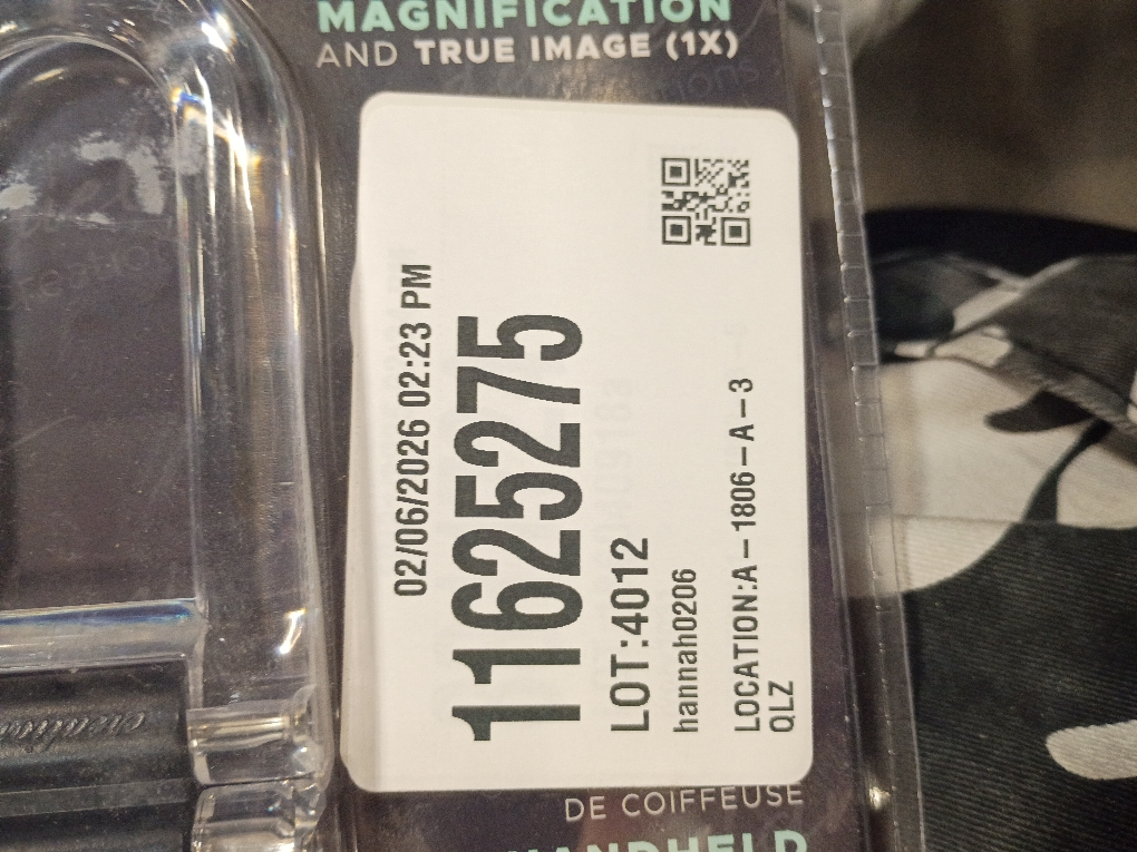 Folding Hand Held 10x Magnification Mirror