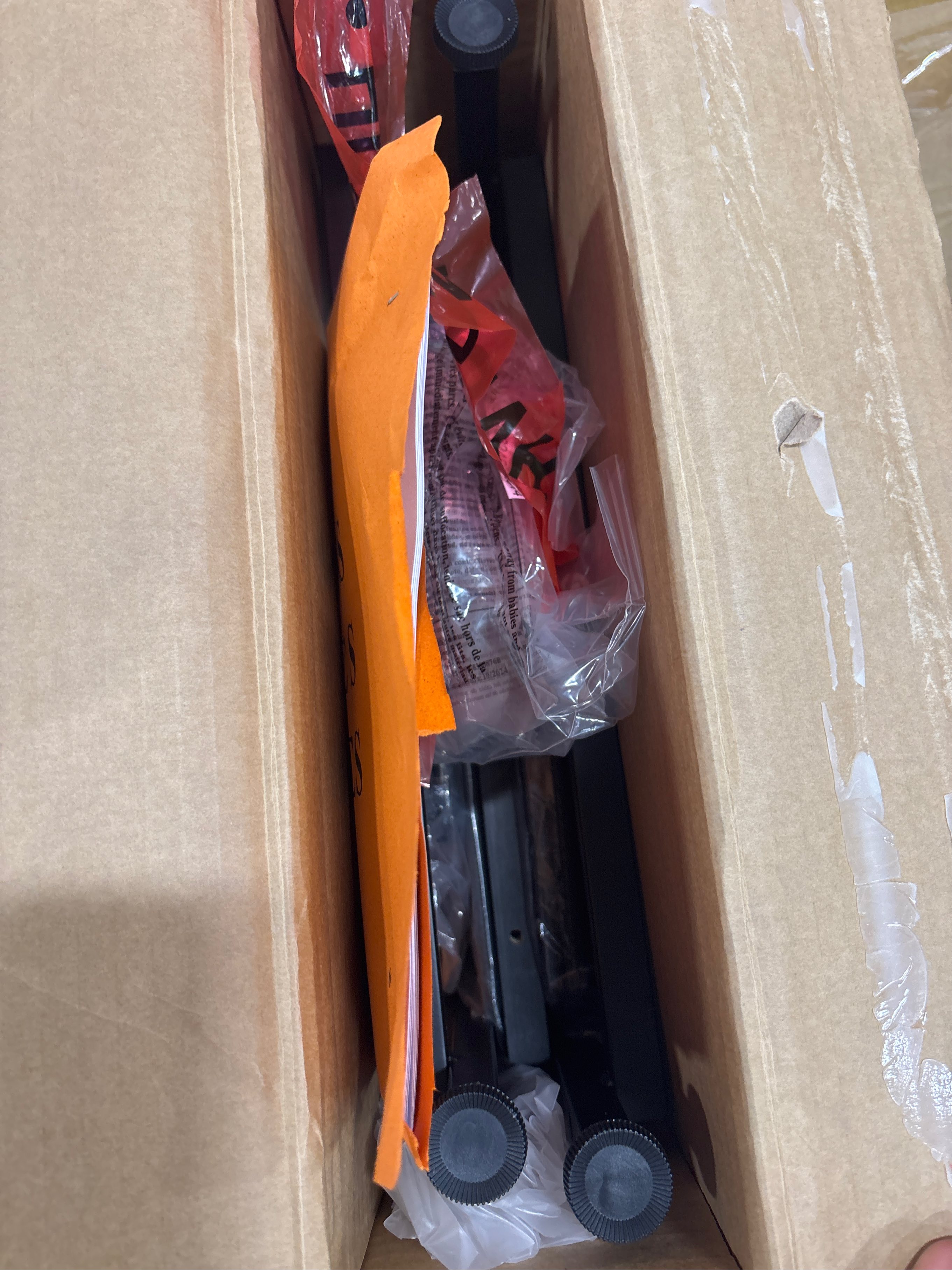 Mainstays 2 Drawer Fabric Storage Nightstand, Grey - missing parts