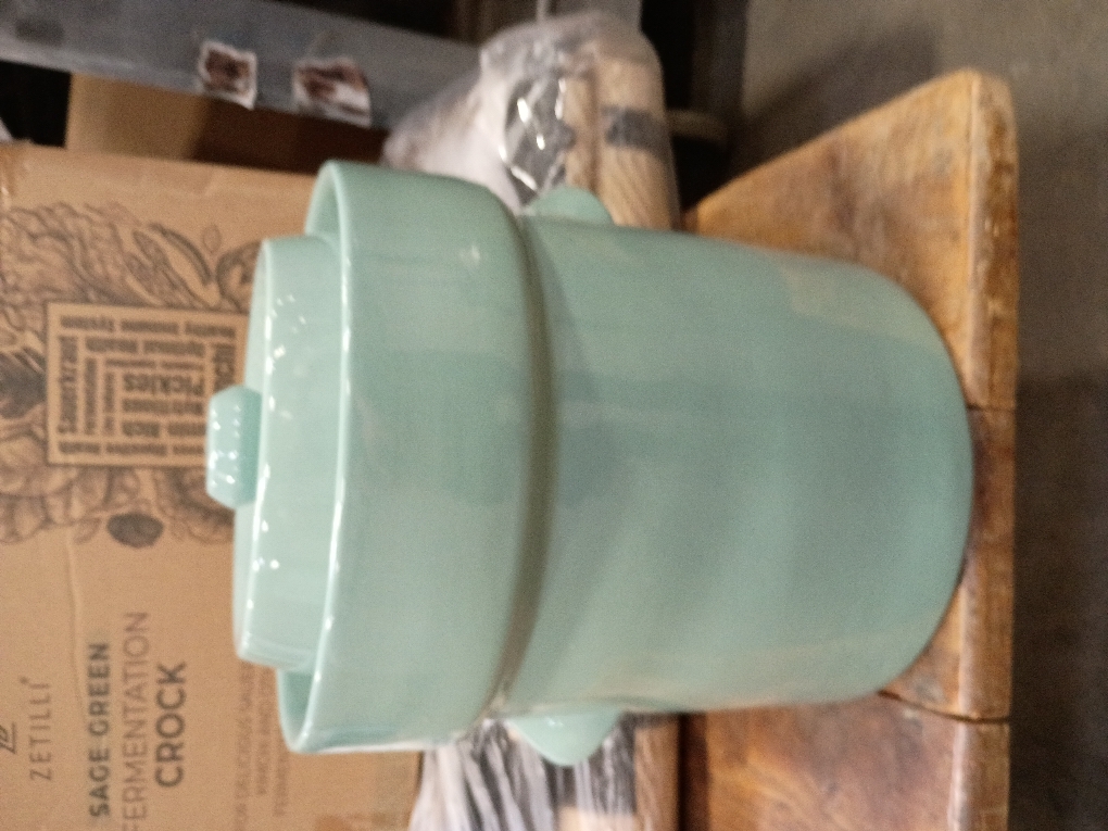 7L Fermentation Crock with Weights — European-Designed A-Grade Porcelain | Water Seal | Sauerkraut, Kimchi, Pickles & More | 1.8 Gallon