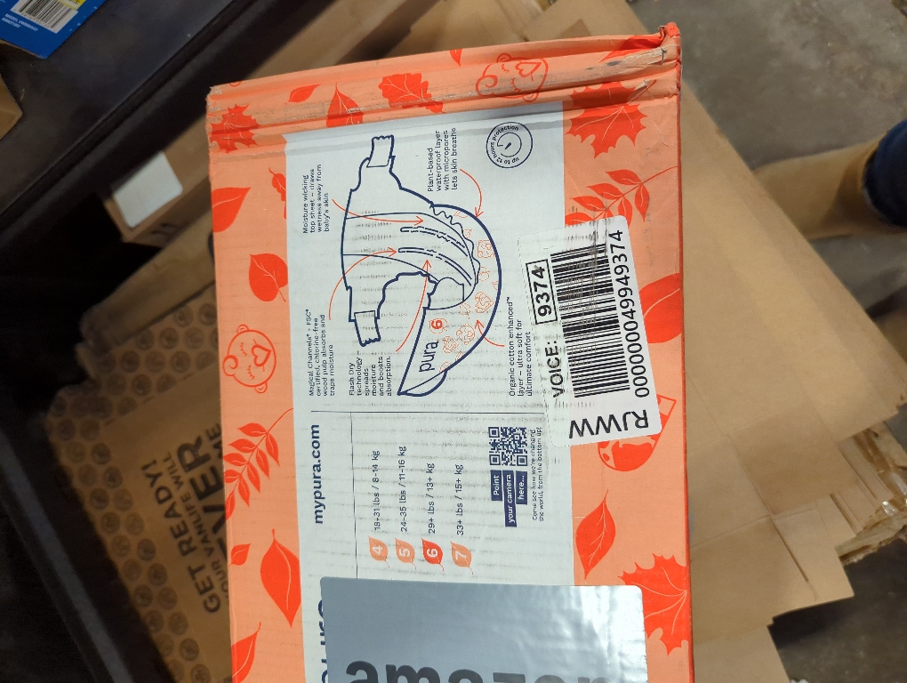 Pura Size 6 Eco-Friendly Diapers (29  lbs) Hypoallergenic, Soft Organic Cotton, Sustainable, up to 12 Hours Leak Protection, Allergy UK, Recyclable Paper Packaging, 18 Count (Pack of 3) (54 Diapers)