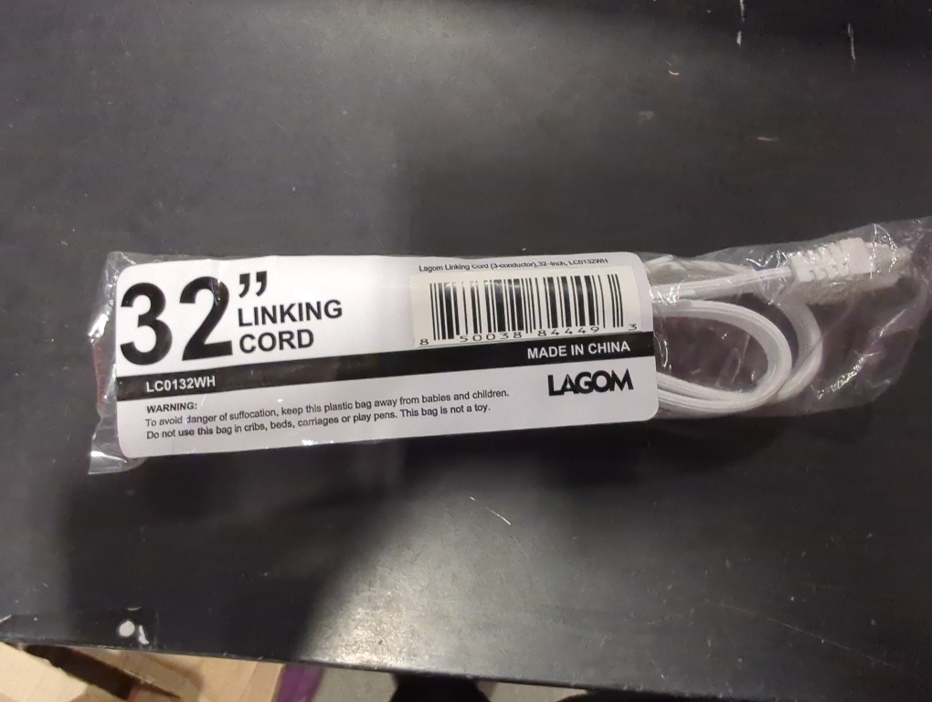Lagom 32 Linking Cord White (3 Conductor)
