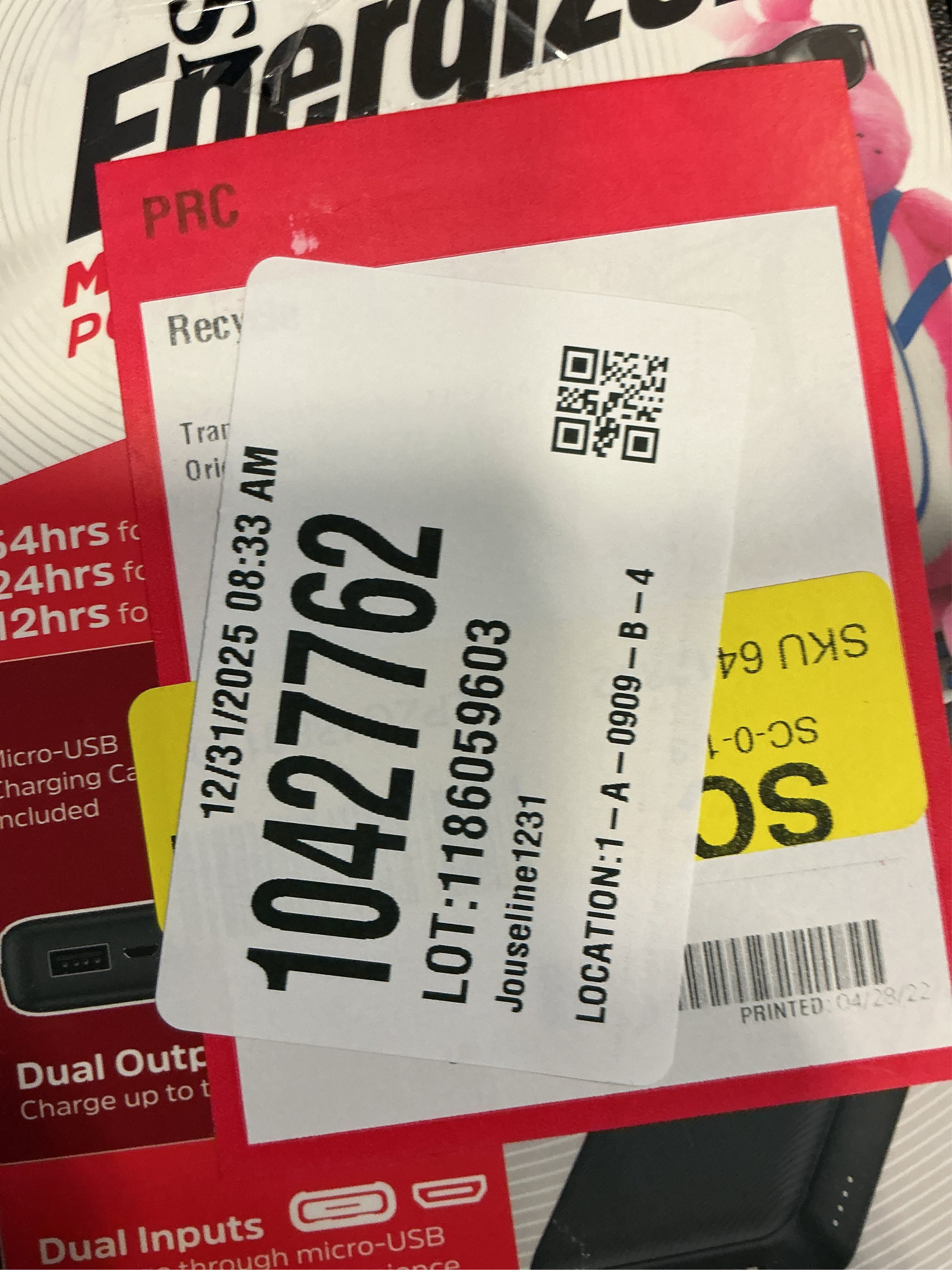 Energizer - MAX 15,000mAh Ultra-Slim High Speed Universal Portable Charger for Apple, Android, Google, Samsung & USB Enabled Devices - Black